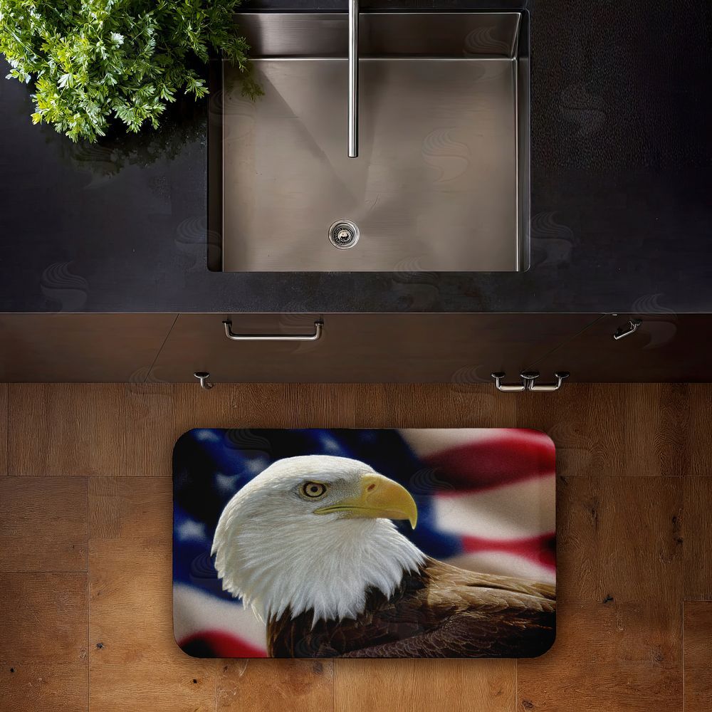 Collin Bogle American Bald Eagle Kitchen Floor Mat
