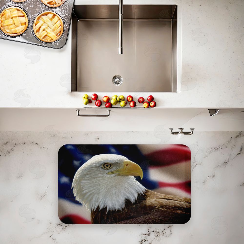 Collin Bogle American Bald Eagle Kitchen Floor Mat