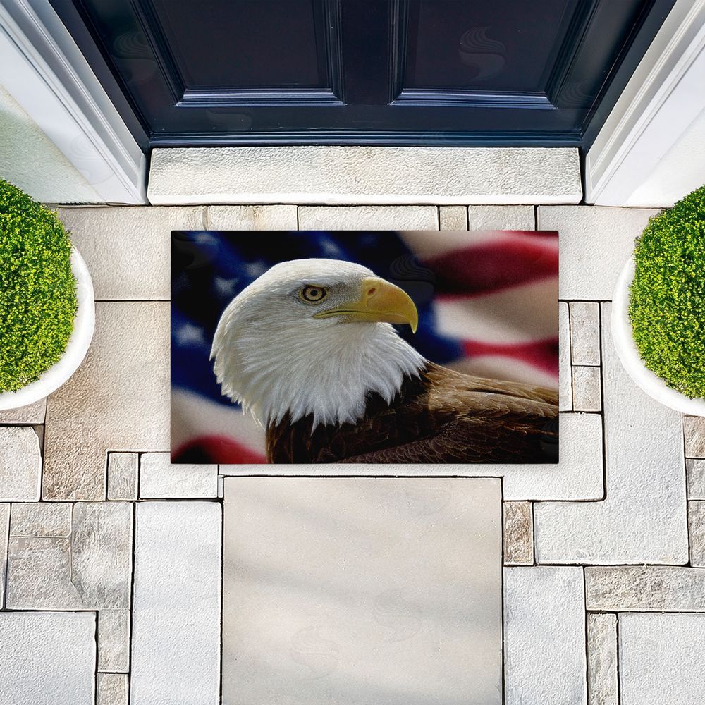 Collin Bogle American Bald Eagle Unwoven Outdoor Door Mat