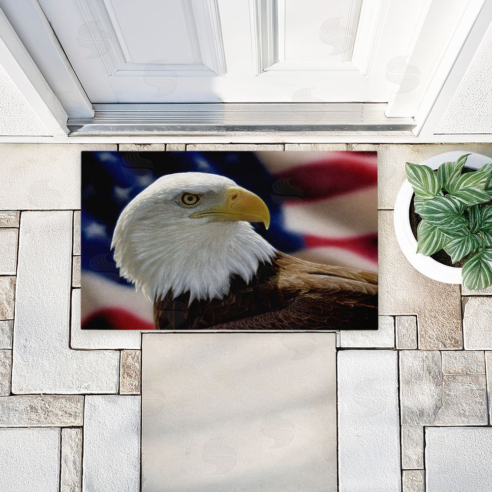 Collin Bogle American Bald Eagle Unwoven Outdoor Door Mat