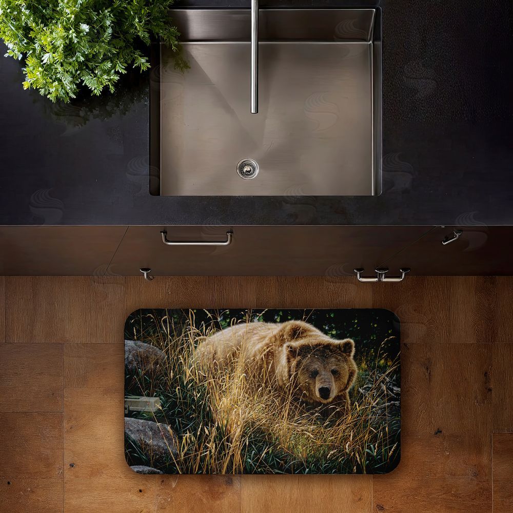 Collin Bogle Crossing Paths Brown Bear Kitchen Floor Mat