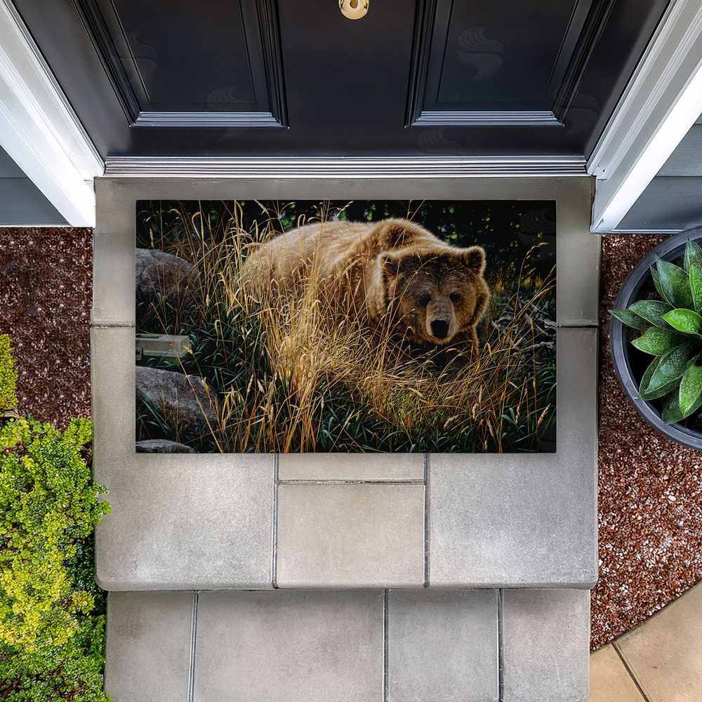 Collin Bogle Crossing Paths Brown Bear Unwoven Outdoor Door Mat