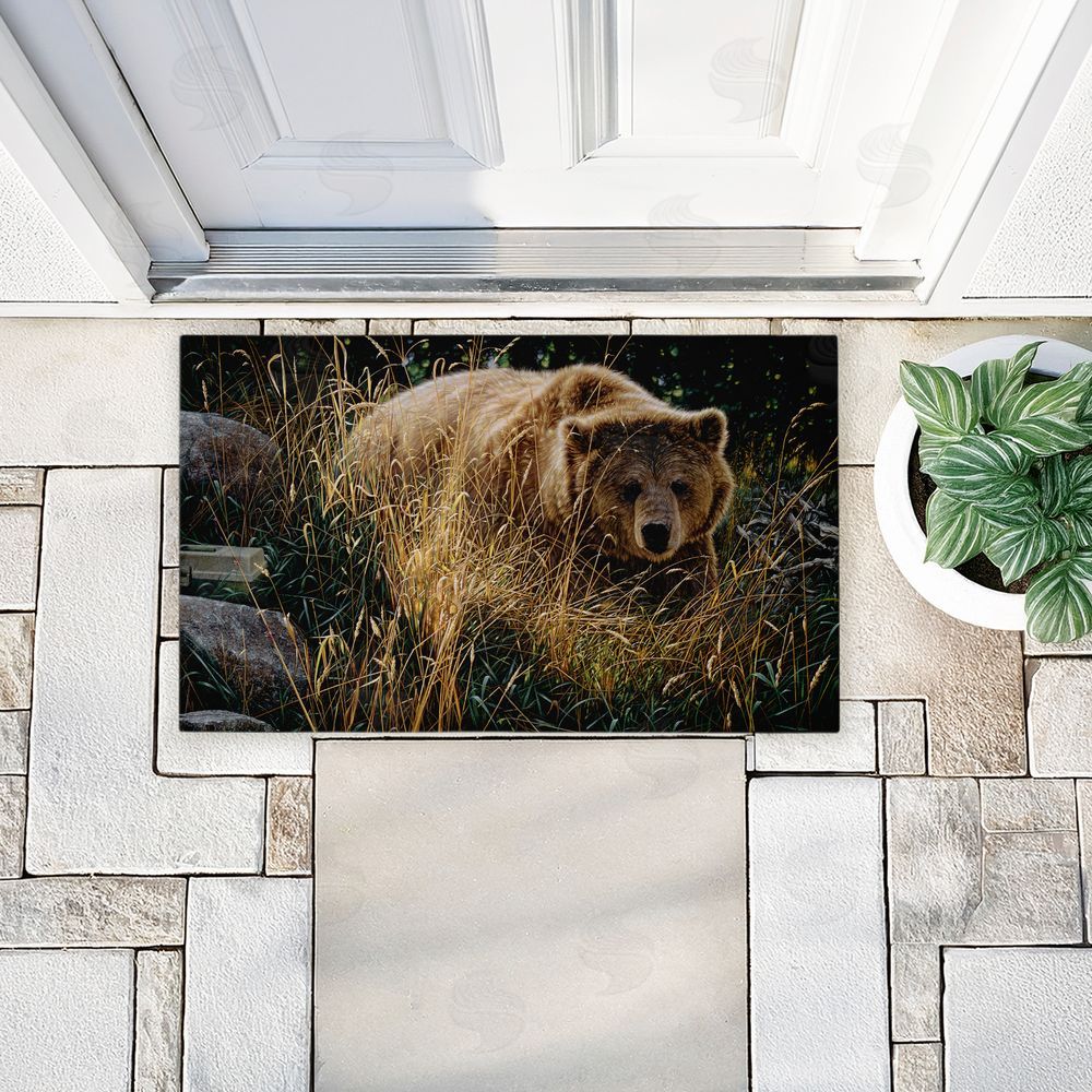 Collin Bogle Crossing Paths Brown Bear Unwoven Outdoor Door Mat