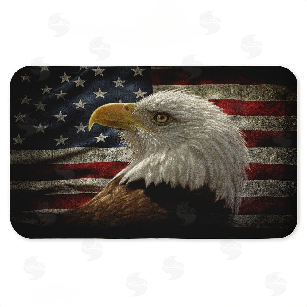 Collin Bogle Bald Eagle Portrait Kitchen Floor Mat