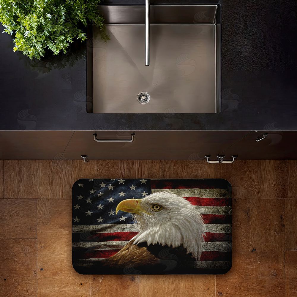Collin Bogle Bald Eagle Portrait Kitchen Floor Mat