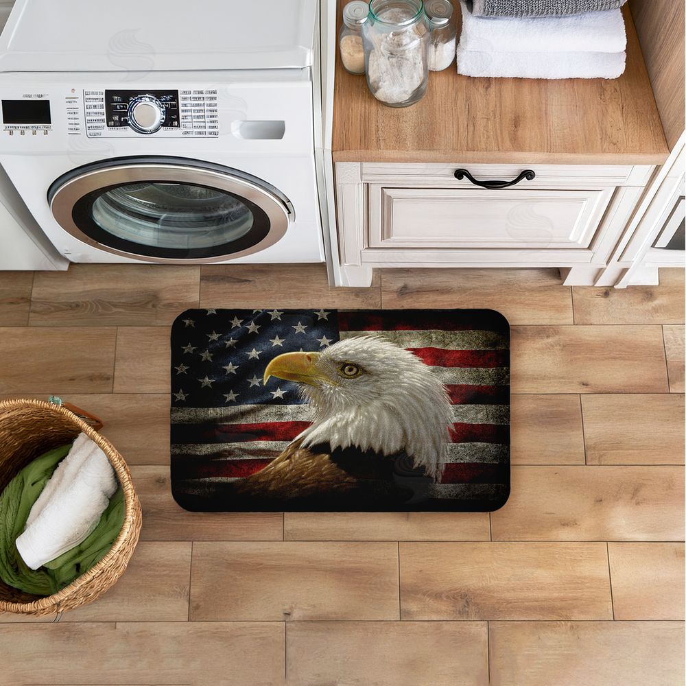 Collin Bogle Bald Eagle Portrait Kitchen Floor Mat