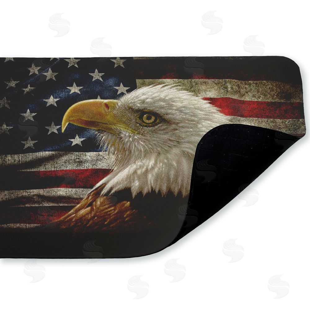 Collin Bogle Bald Eagle Portrait Kitchen Floor Mat