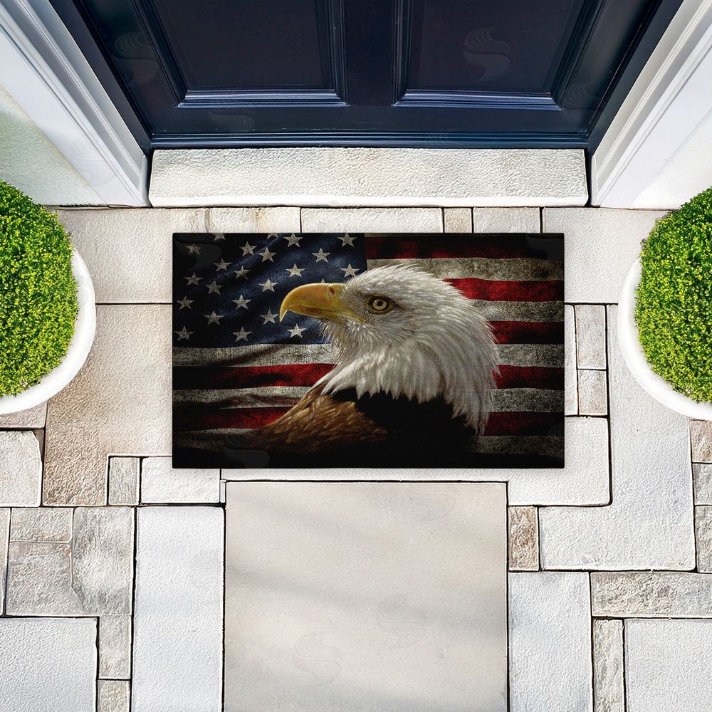 Collin Bogle Bald Eagle Portrait Unwoven Outdoor Door Mat