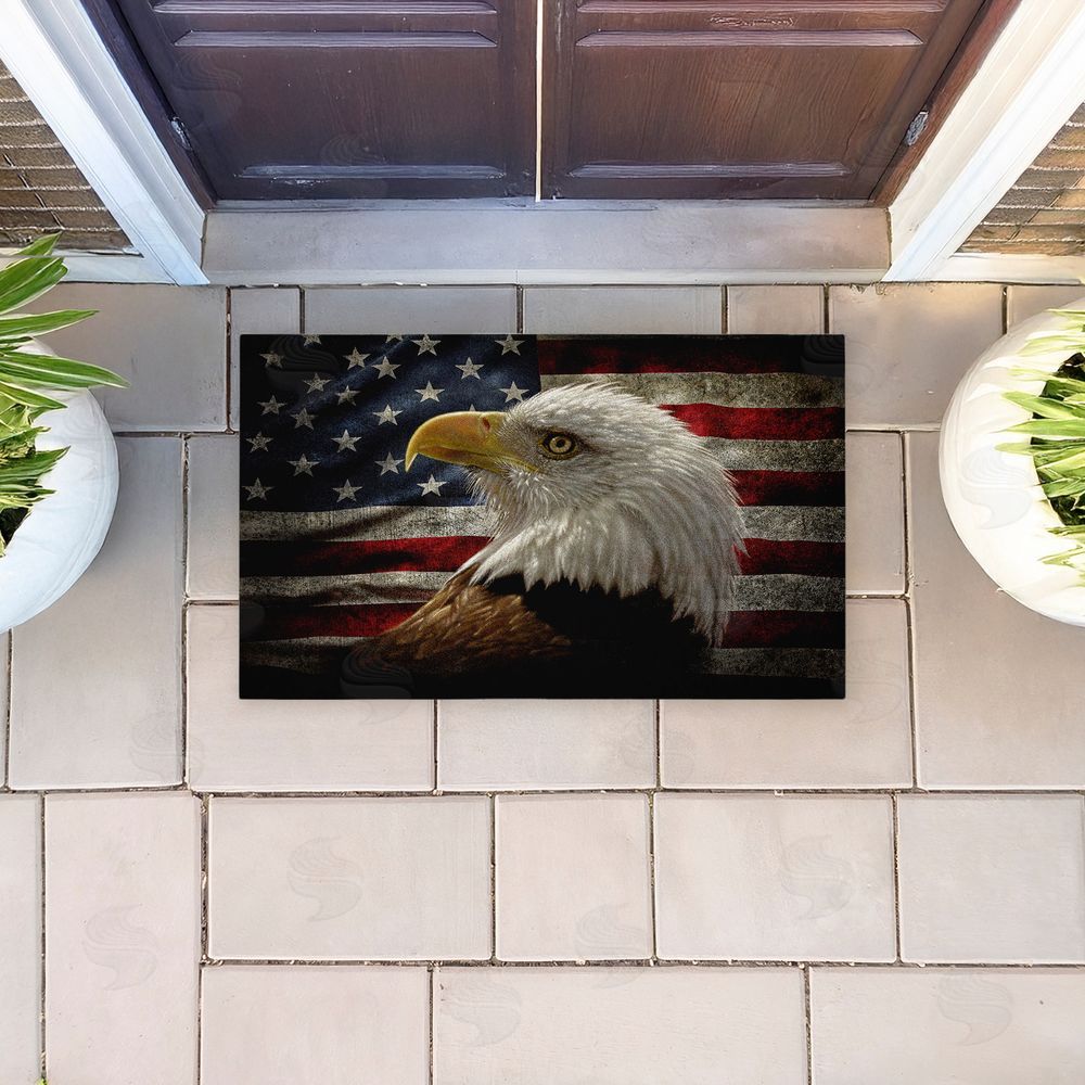 Collin Bogle Bald Eagle Portrait Unwoven Outdoor Door Mat