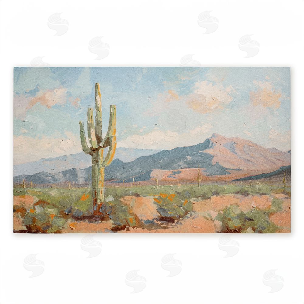 Nina Blue Cactus & Mountain View Unwoven Outdoor Door Mat