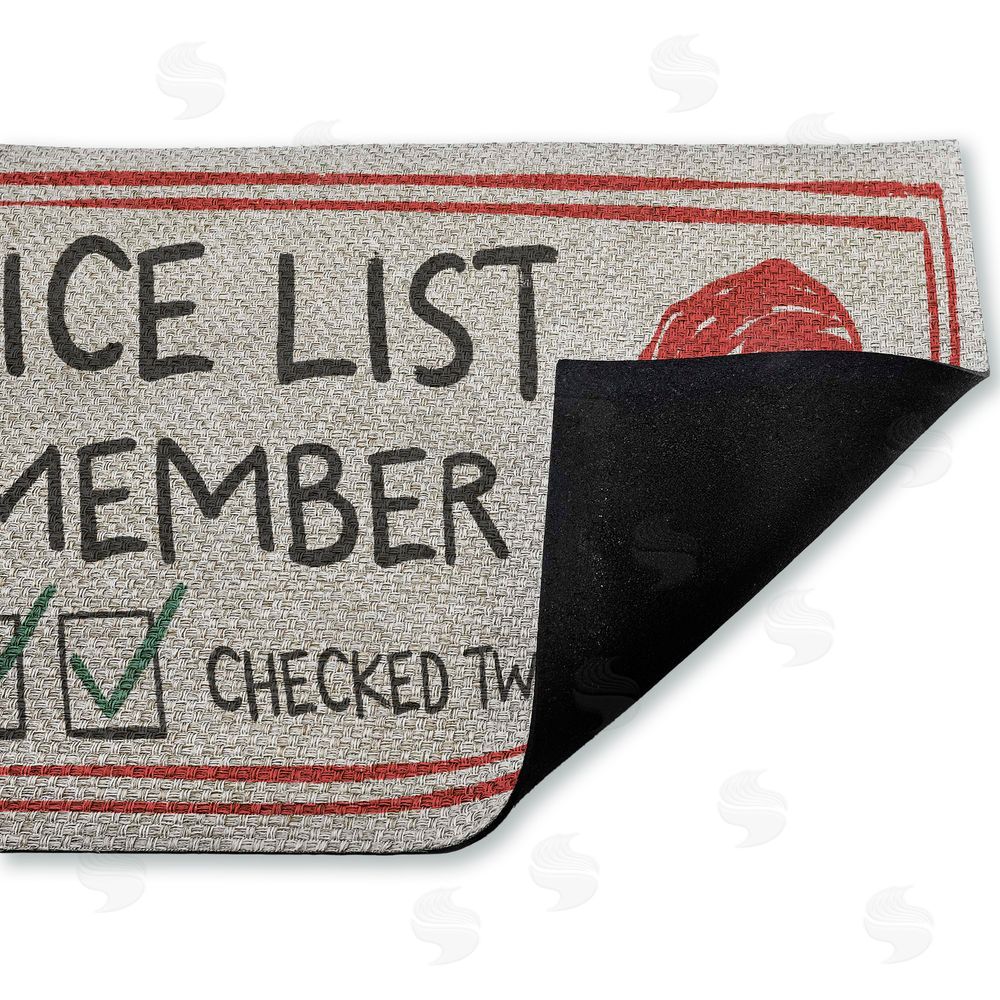 JJ Design House LLC Nice List Member Checked Twice Outdoor Faux Sisal Door Mat