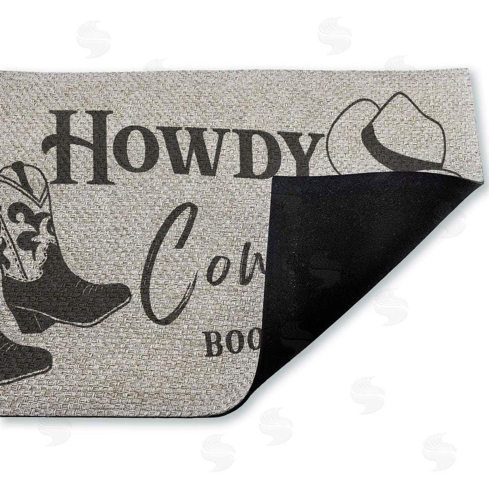 Deane Beesley Cowboy Boots Off Entry Outdoor Faux Sisal Door Mat