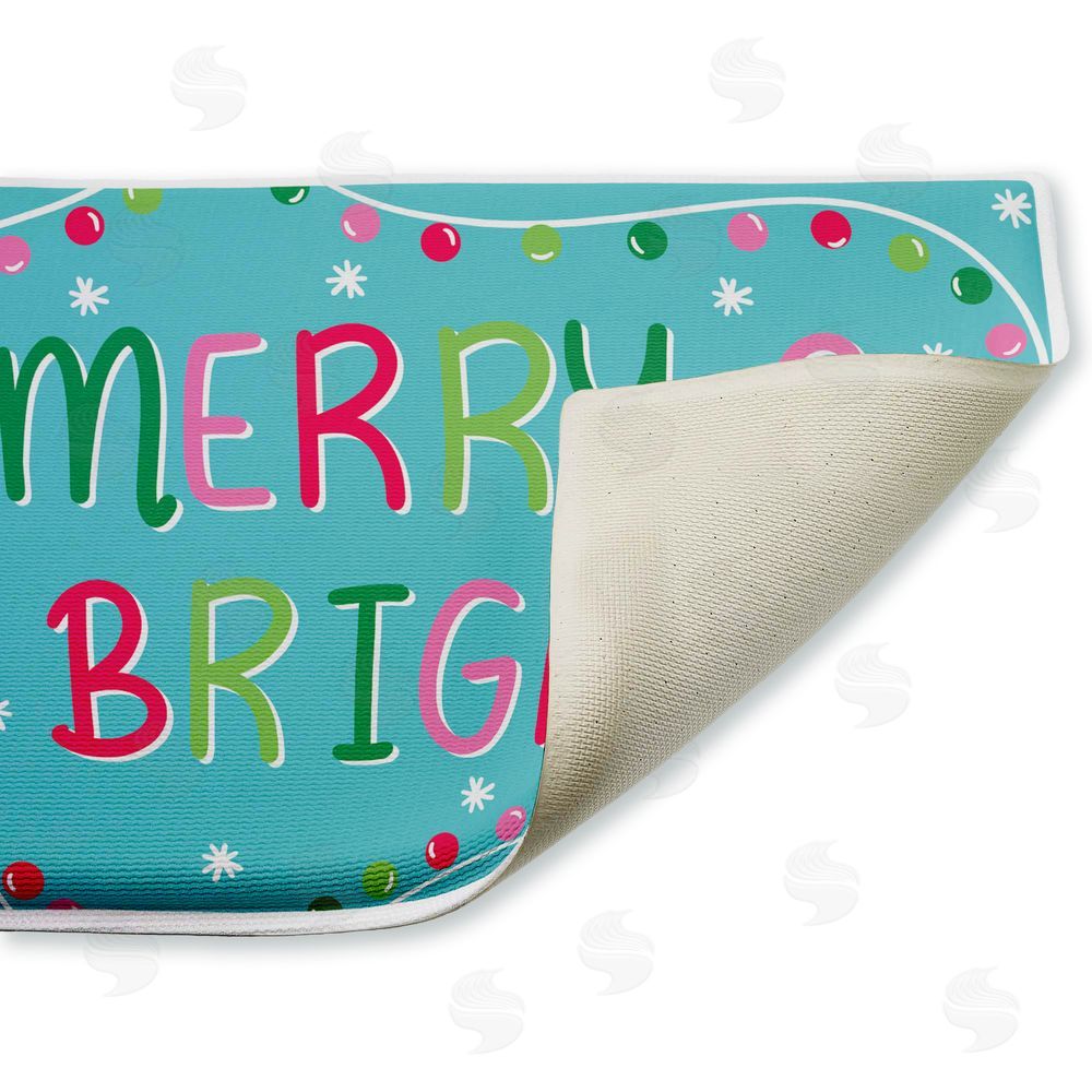 Emily Cromwell Merry & Bright with Baubles Plush Bathroom Floor Mat