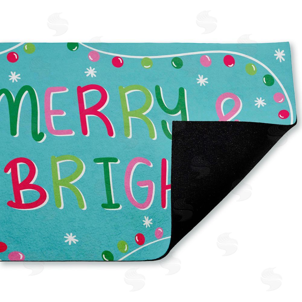 Emily Cromwell Merry & Bright with Baubles Unwoven Outdoor Door Mat