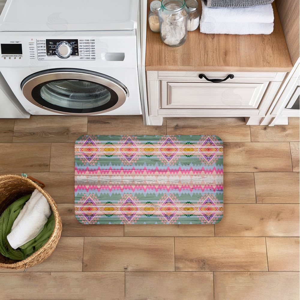 Jennifer Ellory Bright Shabby Chic Boho Kitchen Floor Mat