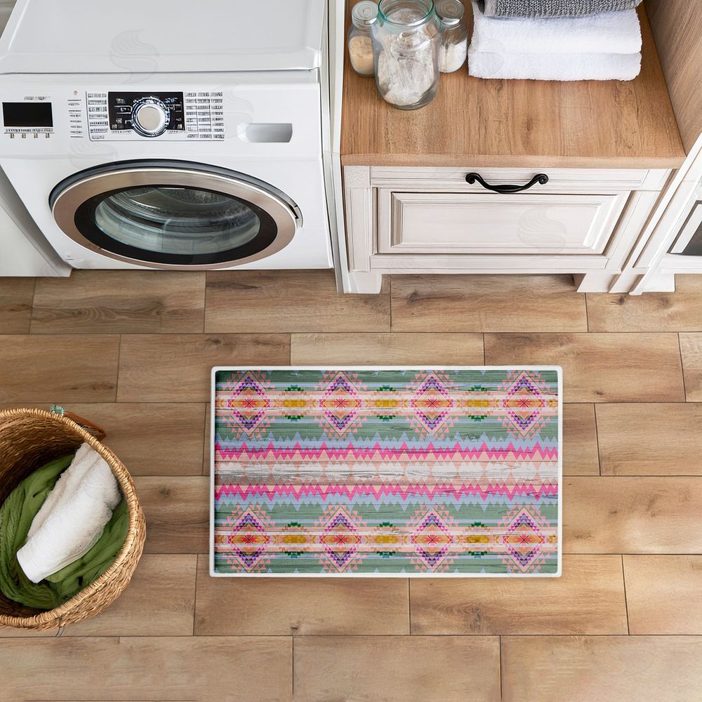 Jennifer Ellory Bright Shabby Chic Boho Plush Bathroom Floor Mat