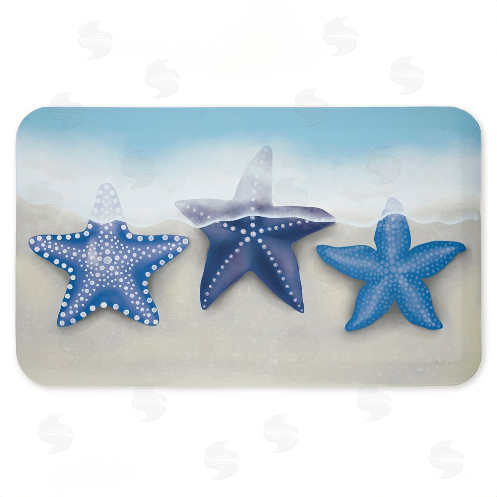 Darlene Seale By The Shore Starfish Kitchen Floor Mat