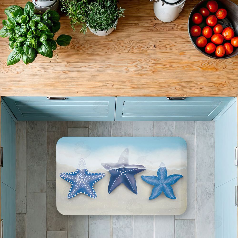 Darlene Seale By The Shore Starfish Kitchen Floor Mat
