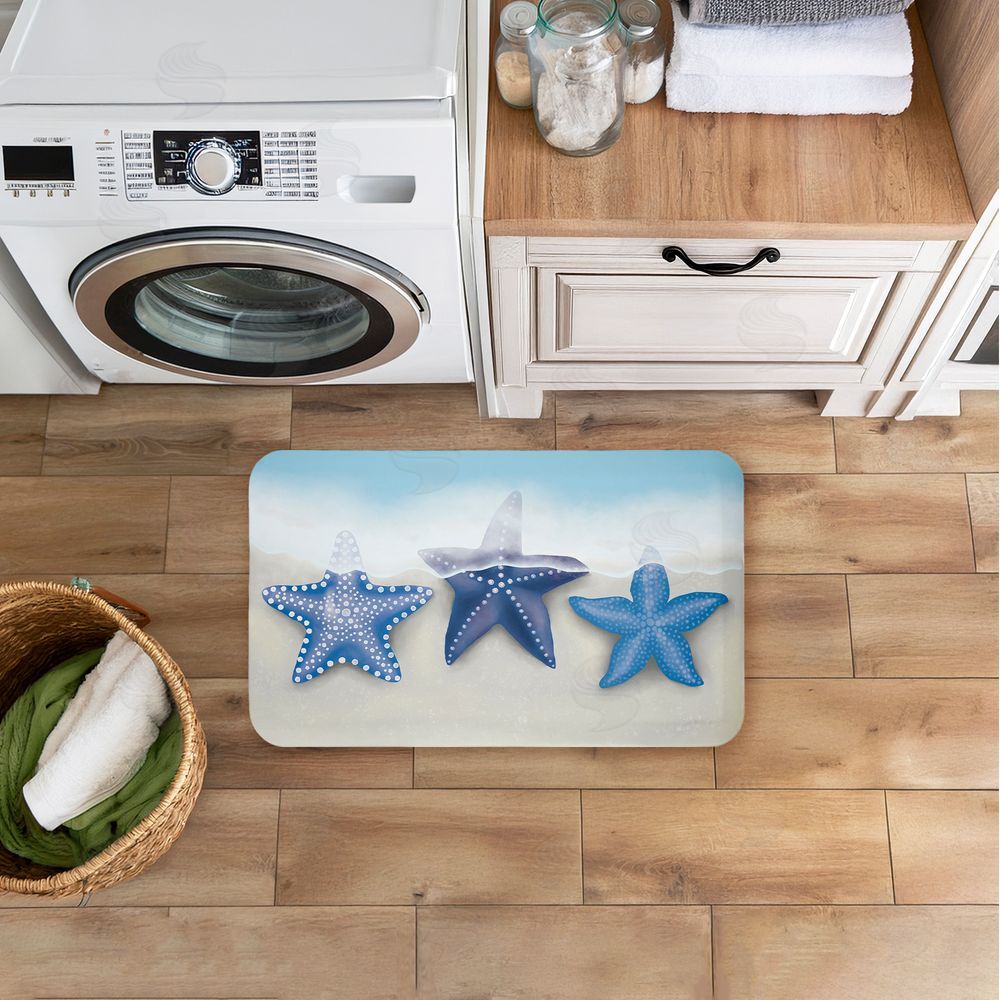 Darlene Seale By The Shore Starfish Kitchen Floor Mat