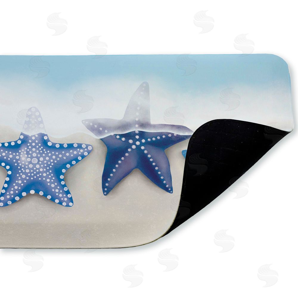 Darlene Seale By The Shore Starfish Kitchen Floor Mat