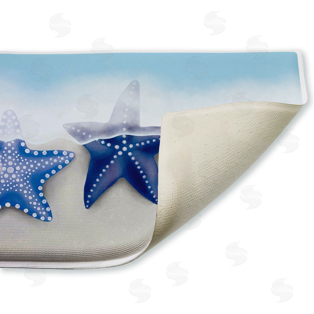 Darlene Seale By The Shore Starfish Plush Bathroom Floor Mat