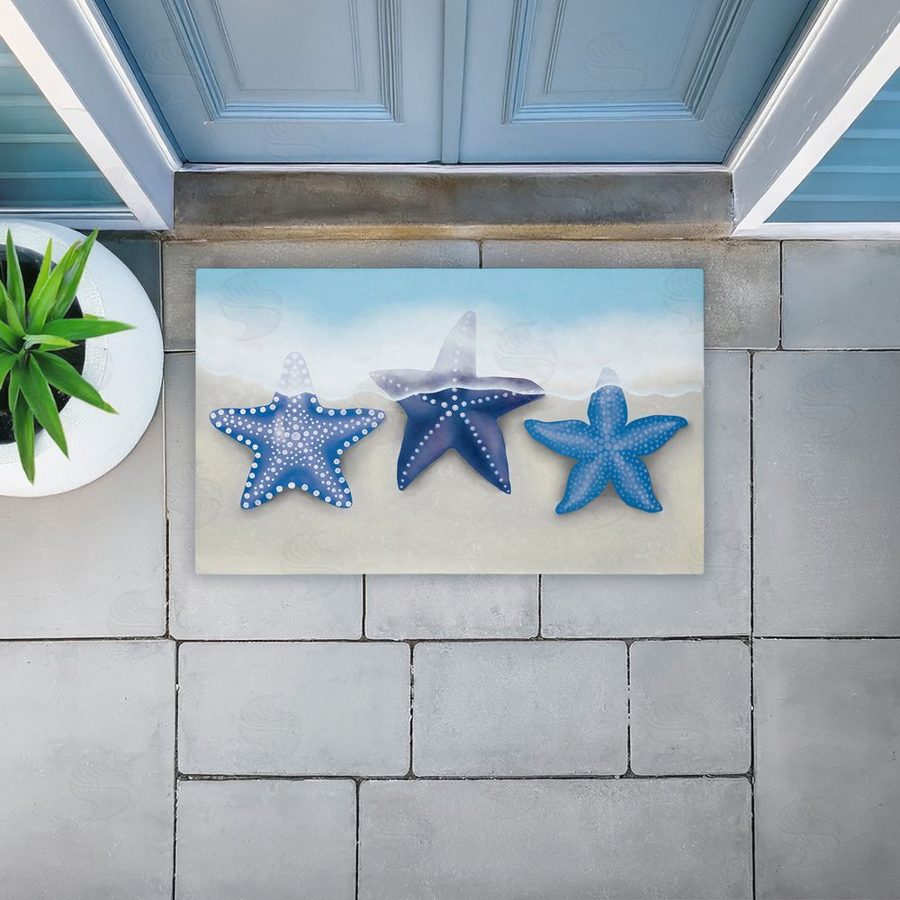 Darlene Seale By The Shore Starfish Unwoven Outdoor Door Mat