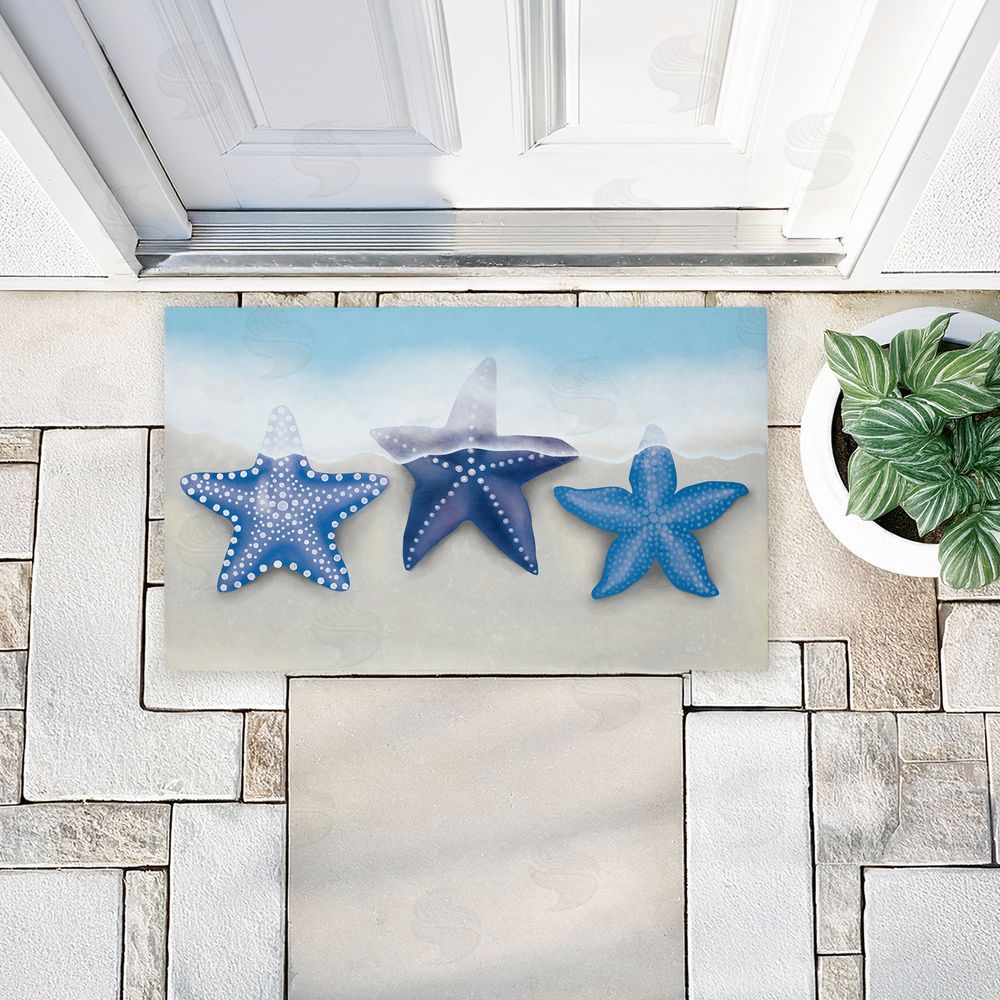 Darlene Seale By The Shore Starfish Unwoven Outdoor Door Mat