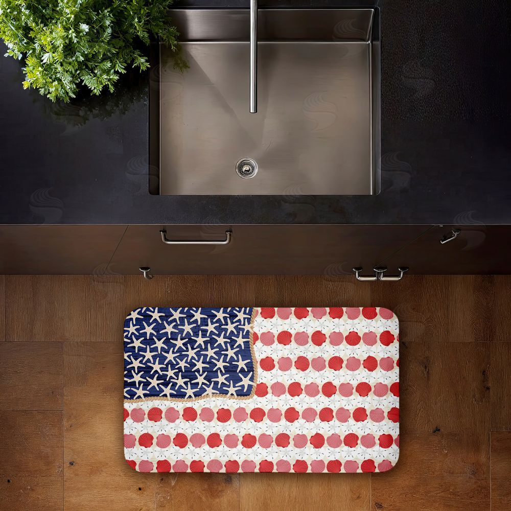 Arrolynn Weiderhold Nautical Vibe Flag Kitchen Floor Mat