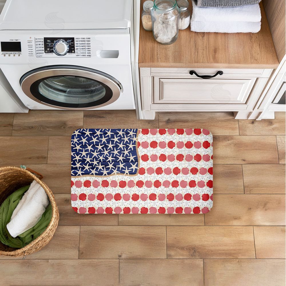 Arrolynn Weiderhold Nautical Vibe Flag Kitchen Floor Mat