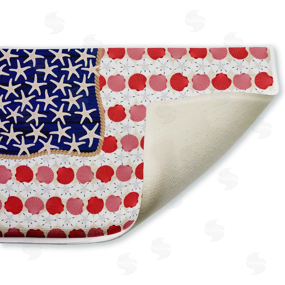 Arrolynn Weiderhold Nautical Vibe Flag Plush Bathroom Floor Mat