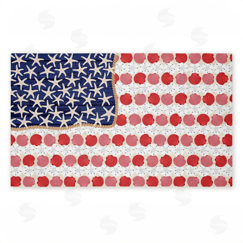 Arrolynn Weiderhold Nautical Vibe Flag Unwoven Outdoor Door Mat