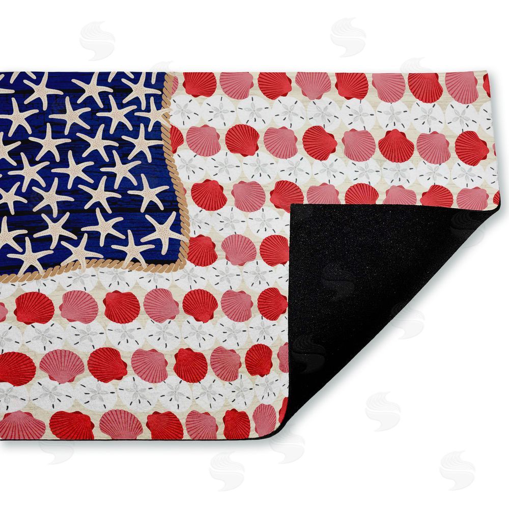 Arrolynn Weiderhold Nautical Vibe Flag Unwoven Outdoor Door Mat