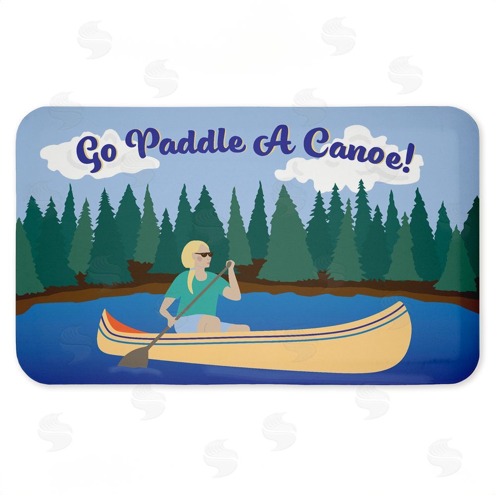 Darlene Seale Go Paddle A Canoe Kitchen Floor Mat