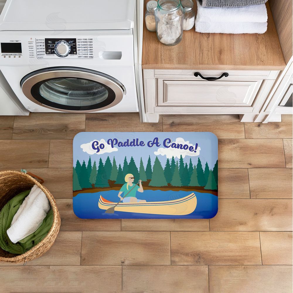 Darlene Seale Go Paddle A Canoe Kitchen Floor Mat