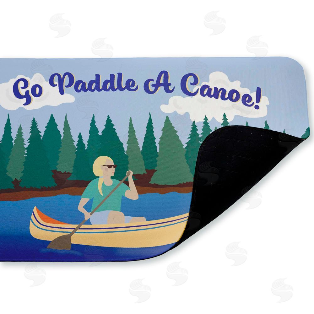 Darlene Seale Go Paddle A Canoe Kitchen Floor Mat