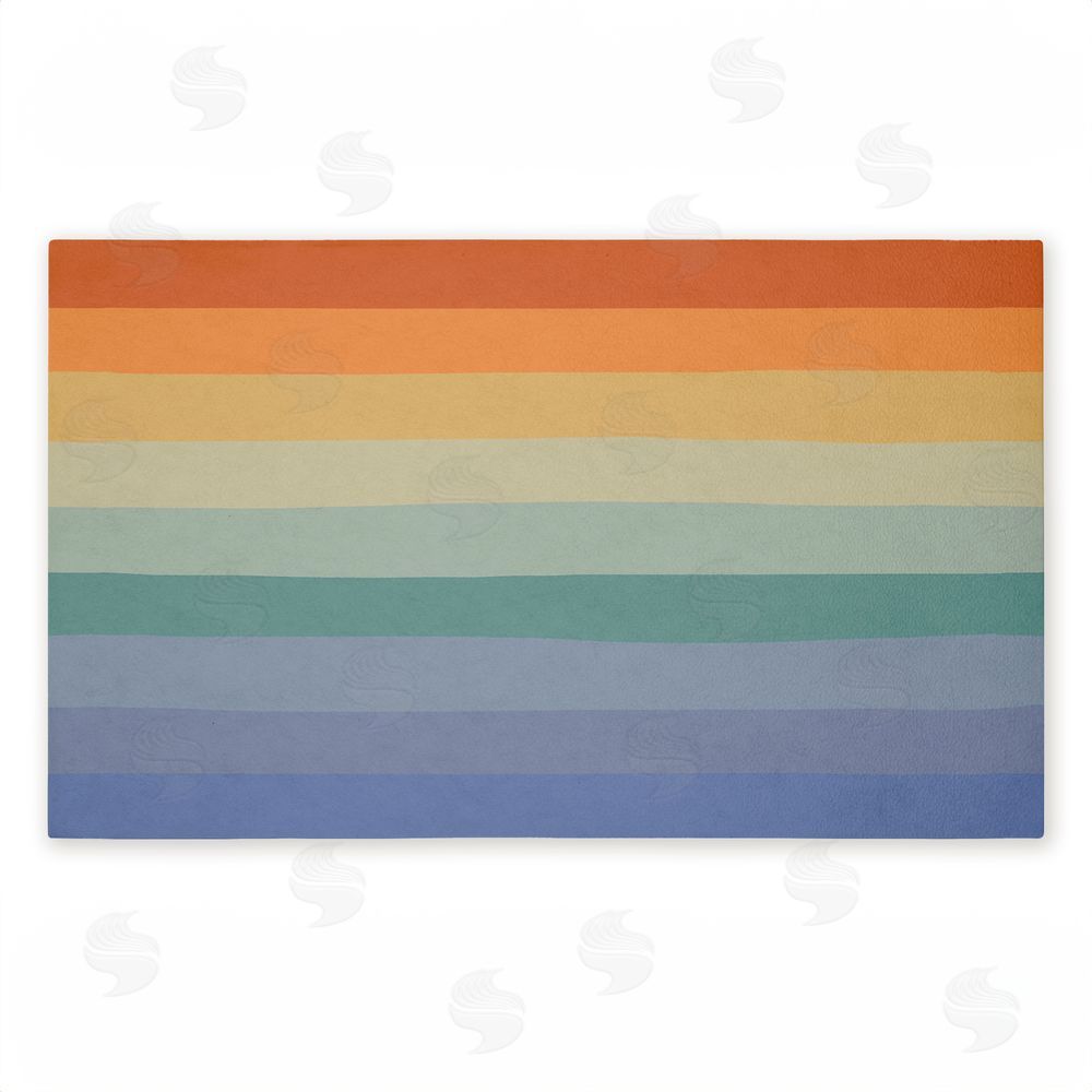 Darlene Seale Rainbow Stripes Gradient Unwoven Outdoor Door Mat