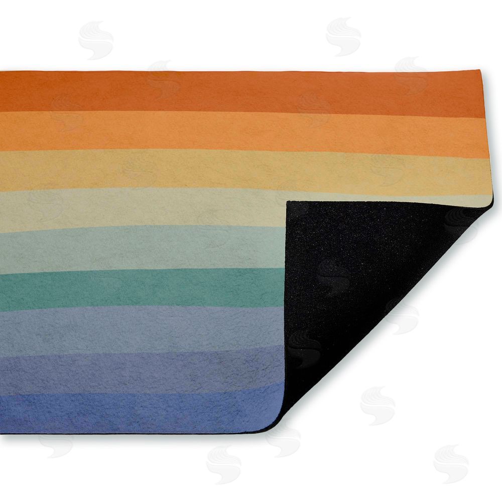 Darlene Seale Rainbow Stripes Gradient Unwoven Outdoor Door Mat
