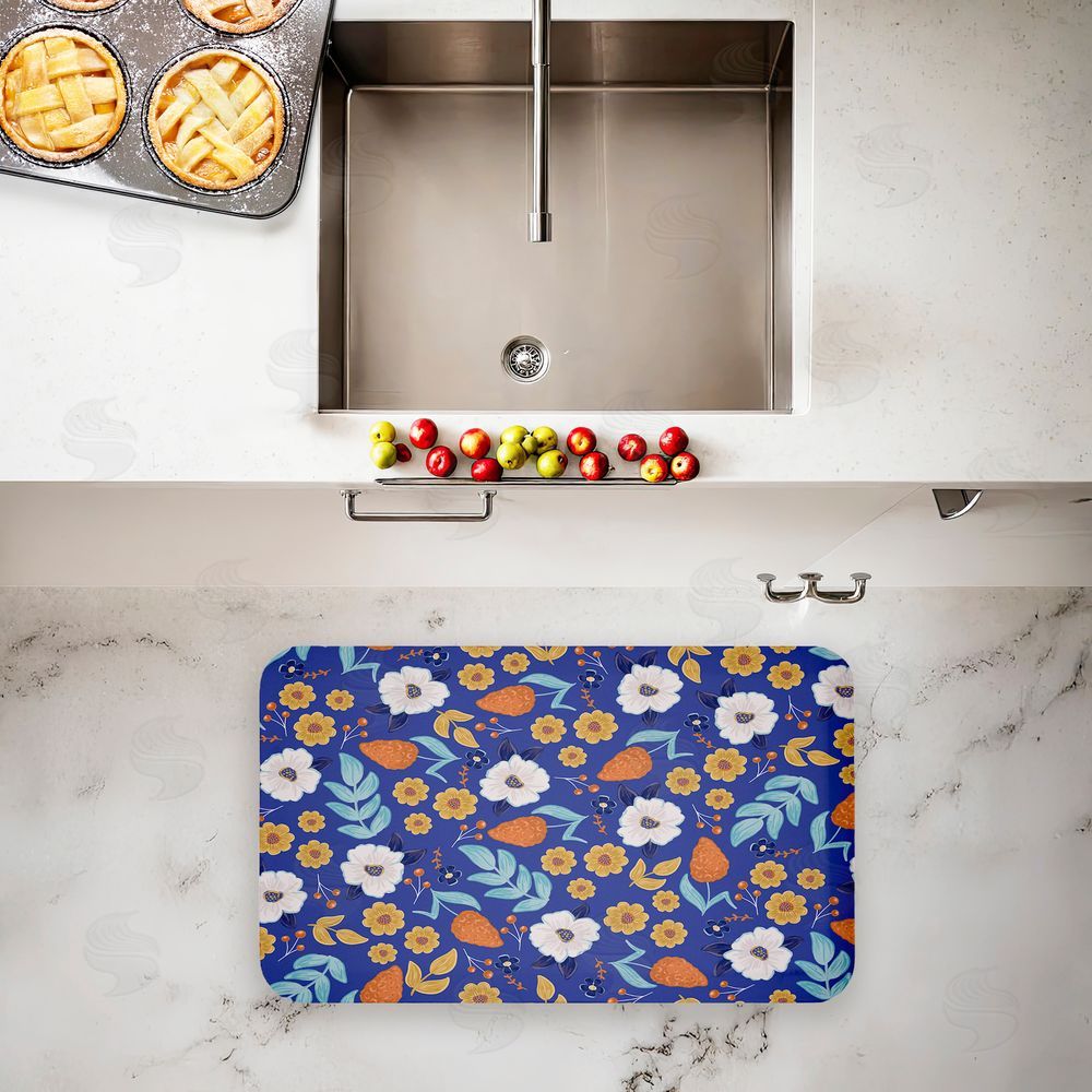 Emily Cromwell Welcoming Summer Blooms Kitchen Floor Mat