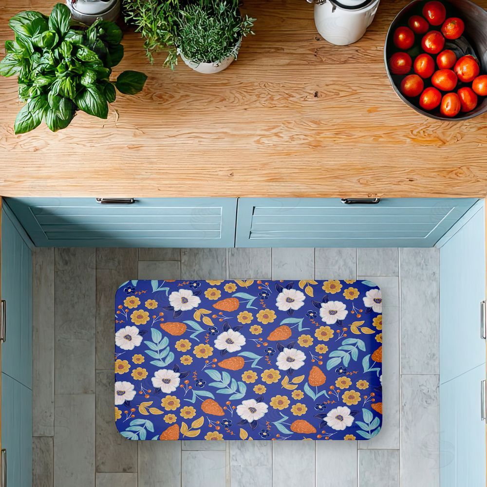 Emily Cromwell Welcoming Summer Blooms Kitchen Floor Mat
