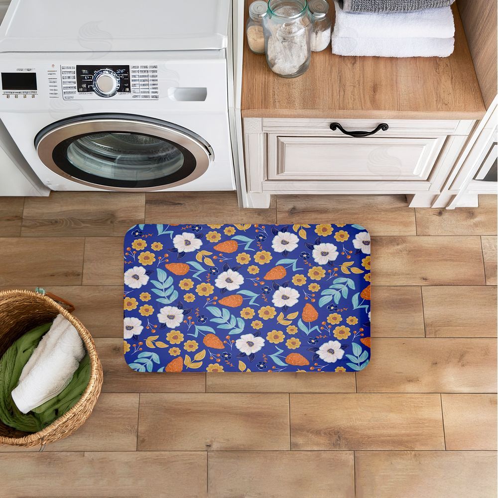 Emily Cromwell Welcoming Summer Blooms Kitchen Floor Mat