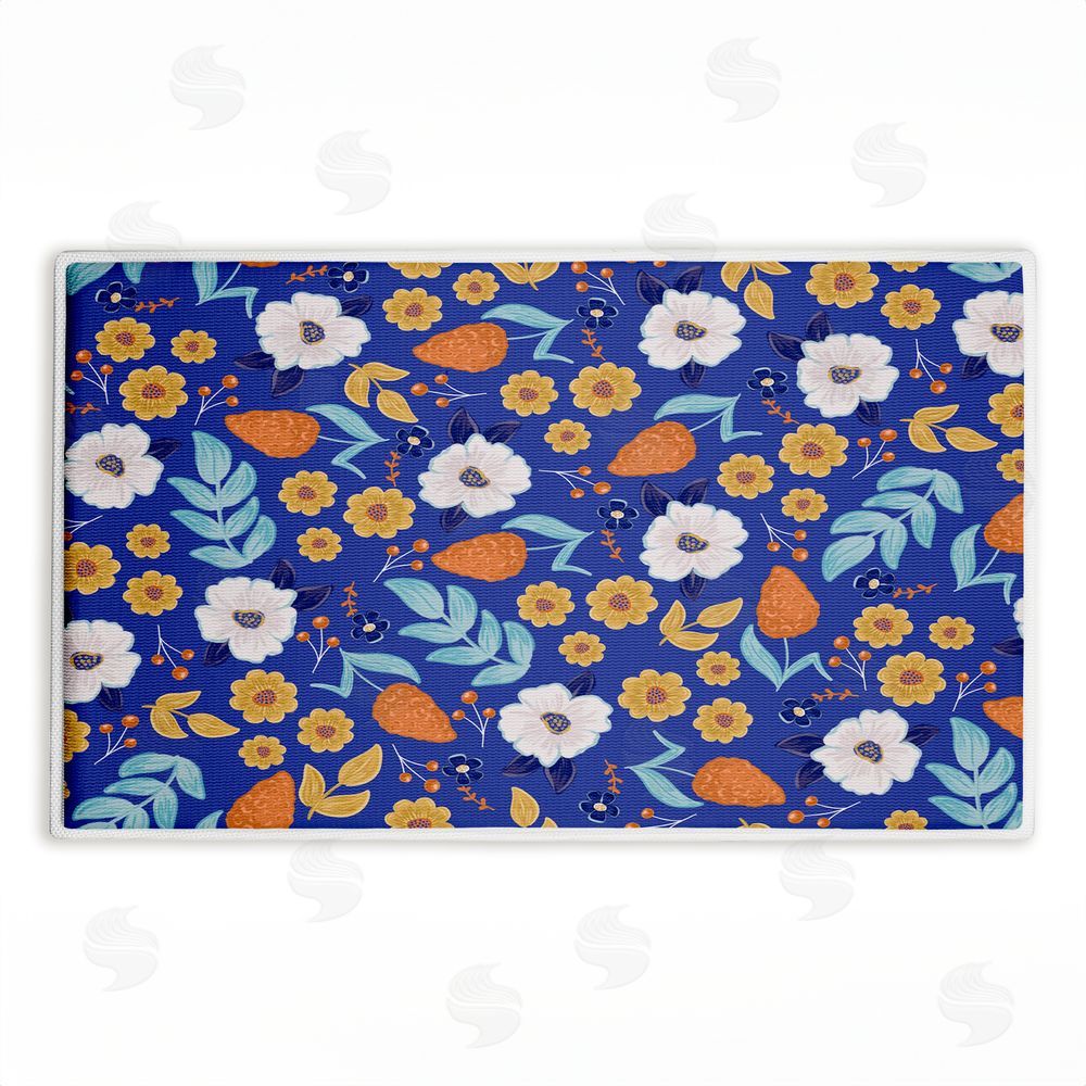Emily Cromwell Welcoming Summer Blooms Plush Bathroom Floor Mat