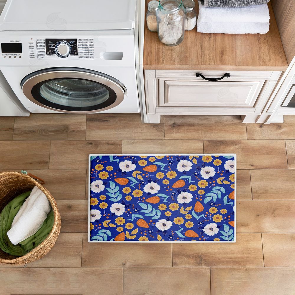 Emily Cromwell Welcoming Summer Blooms Plush Bathroom Floor Mat