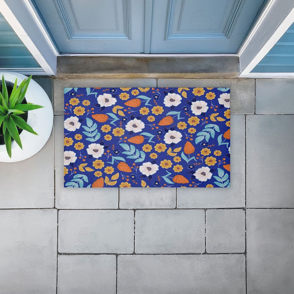 Emily Cromwell Welcoming Summer Blooms Unwoven Outdoor Door Mat