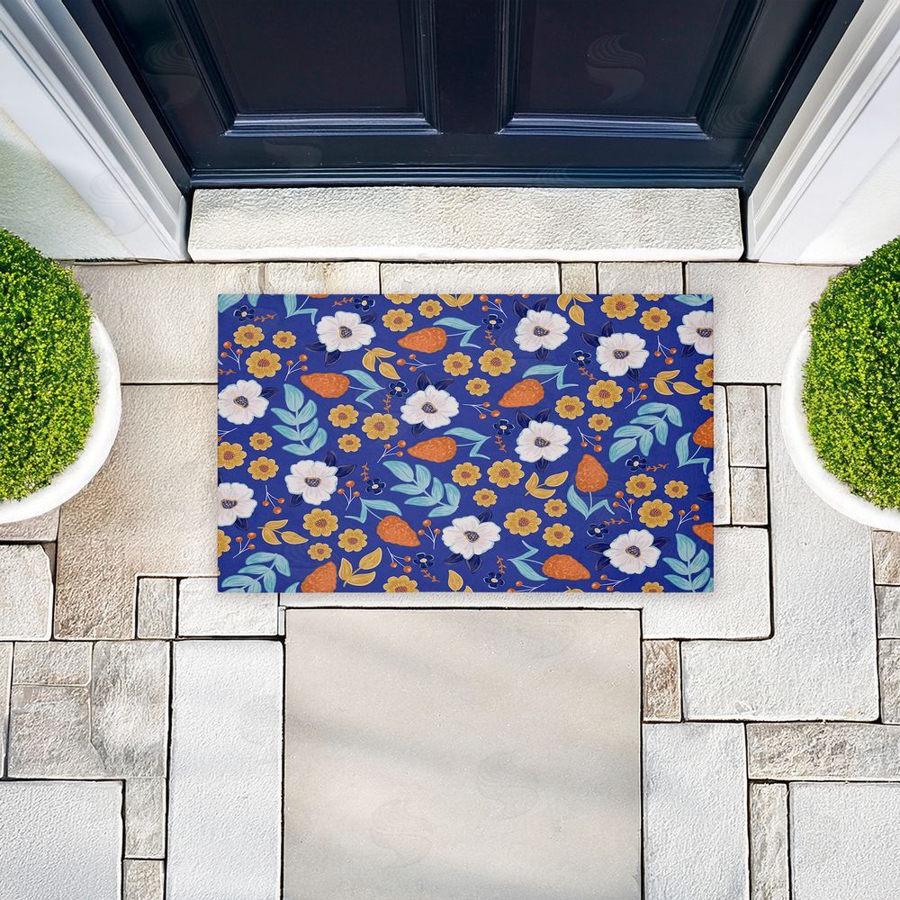 Emily Cromwell Welcoming Summer Blooms Unwoven Outdoor Door Mat