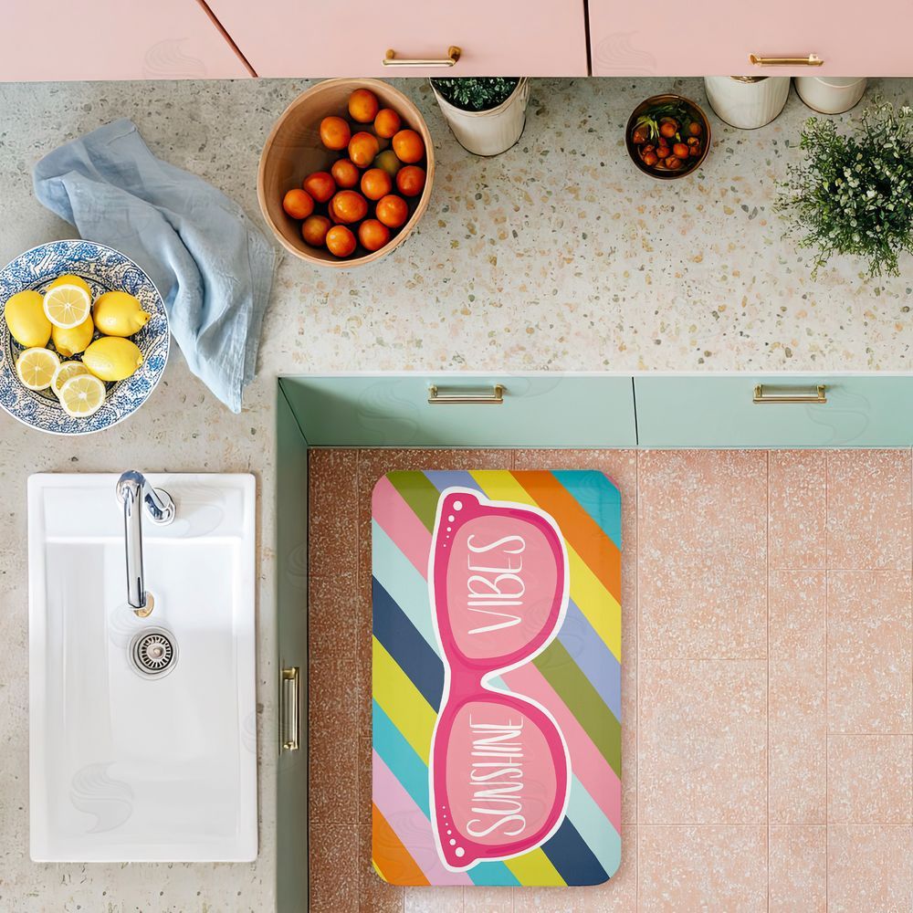 Emily Cromwell Sunshine Vibes Sunglasses Kitchen Floor Mat