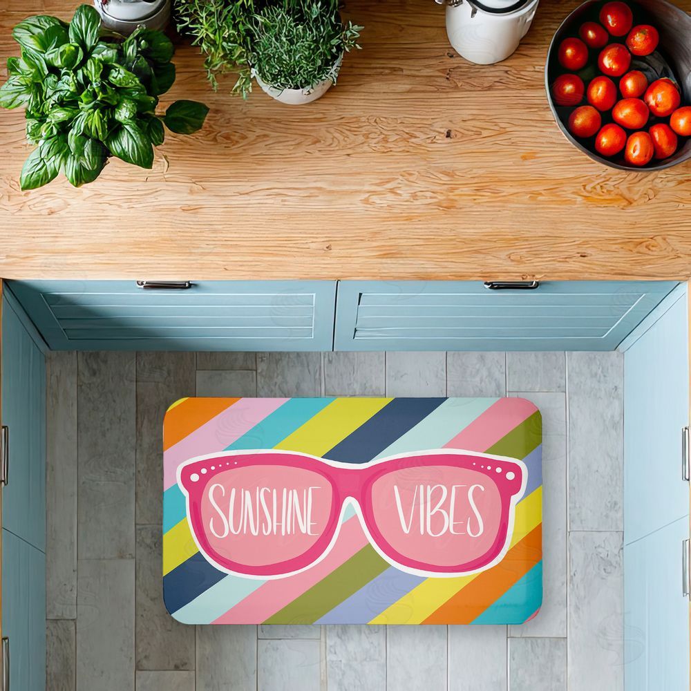 Emily Cromwell Sunshine Vibes Sunglasses Kitchen Floor Mat