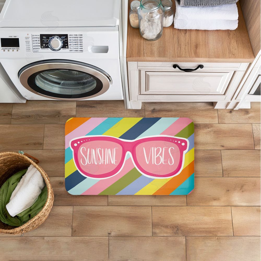 Emily Cromwell Sunshine Vibes Sunglasses Kitchen Floor Mat
