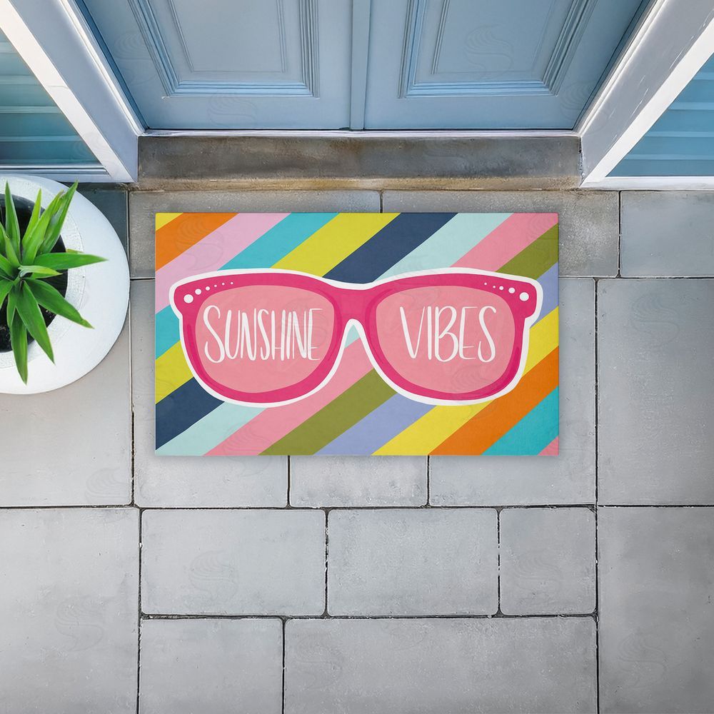 Emily Cromwell Sunshine Vibes Sunglasses Unwoven Outdoor Door Mat