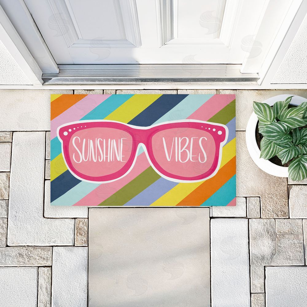 Emily Cromwell Sunshine Vibes Sunglasses Unwoven Outdoor Door Mat