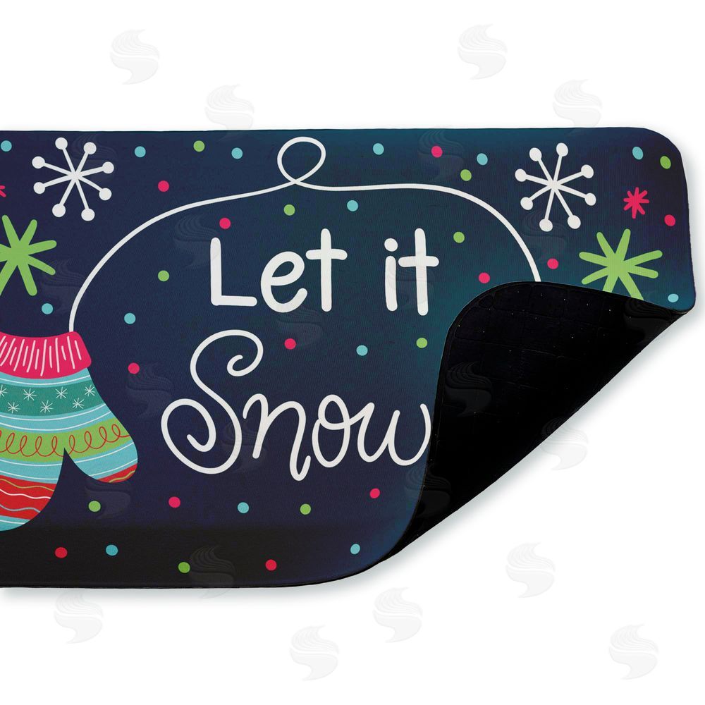 Emily Cromwell Let It Snow Mittens Kitchen Floor Mat